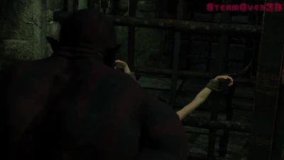 No mercy for Lara Croft: Destroyed by Monster [SteamOven3D]