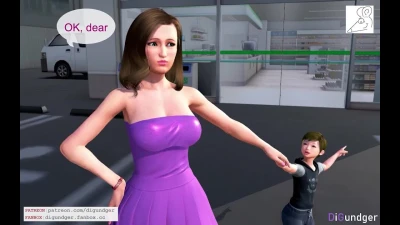 Stranger Fuck A MILF In Front Of Her Son At Supermarket
