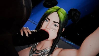 Billie giving a show to her fans