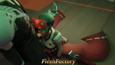 Kiriko splits blowjob