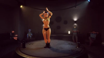 Private dance in cantina.