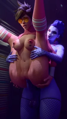 Widowmaker x Tracer creampie