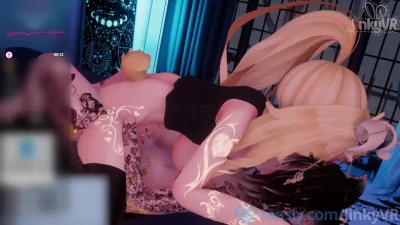 [JinkyVR] About to cum from riding HanabiAero s cock~