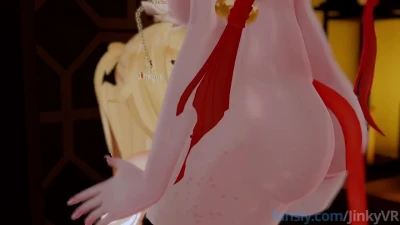 [JinkyVR]Kinda hard to speak when Levvi is THROAT-FUCKING me