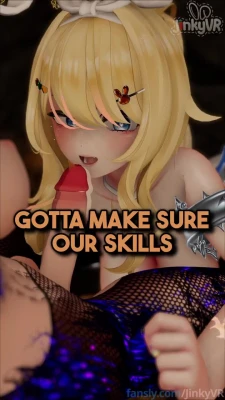 [JinkyVR] Horny succubi FUCK while waiting for a new victim