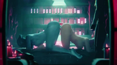 Liara and Femshep Double Dildo