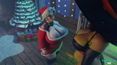 Mrs Claus enjoying his cock