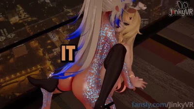 [JinkyVR] Slutty Bunny gets FUCKED and CUMS so much Pt.2