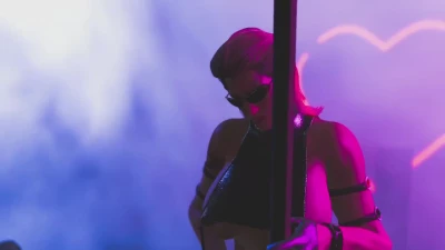 Meredith Stout seduces big black cock for fun in strip club after work