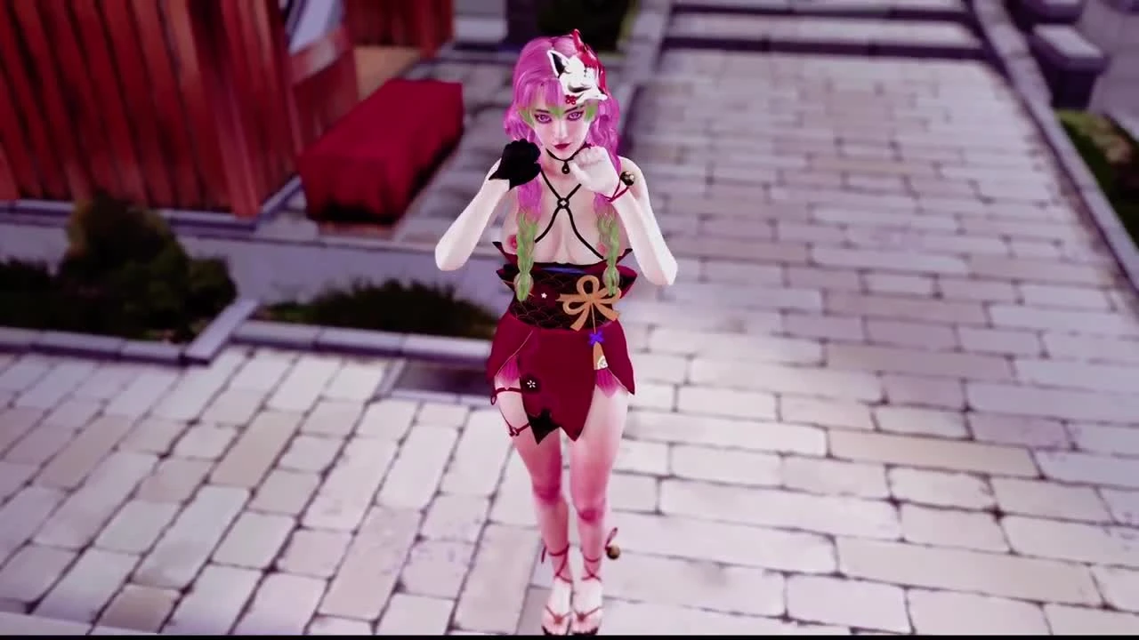 Playful Mitsuri Kanroji dancing and posing in skimpy dress without panties - 3D Free Porn | 100% Ad-Free | xporn3d.com