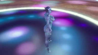 Curvy Liara T Soni solo naked dance and tease you for melding