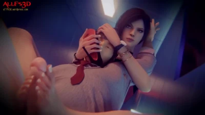 Ada Wong footjob (bare feet) by AllFs3d