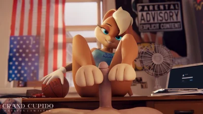 Adult Grown Up Lola Bunny POV Footjob Big Dick
