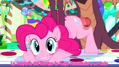 Pinkie Pie fuck with a dragon sub spanish