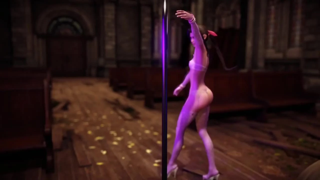 Slutty Aerith in white lingerie performed lap dance for stunned Cloud - 3D Porn | xporn3d.com