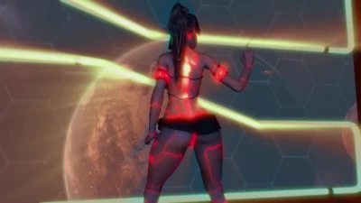 Asian slut Eve loves servicing strangers dicks in cyberpunk nightclub