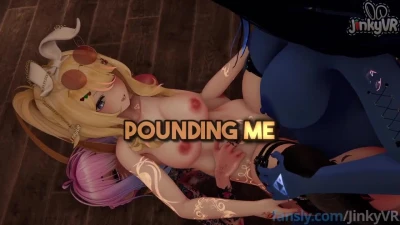 [JinkyVR]Losing my mind getting POUNDED andDOUBLE PENETRATED