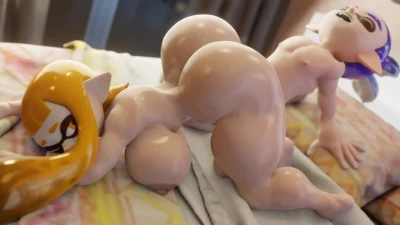 Orange inkling (Girl) X  Blue Inkling (Boy) [video by: chickenstrangler69]