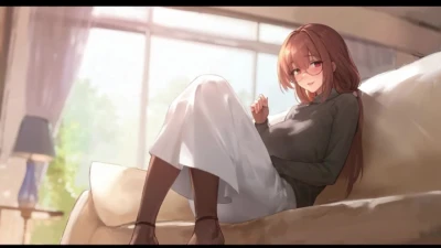 dog and girl