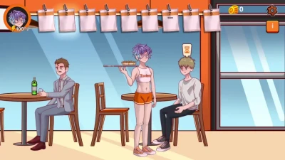 Serve hungry customers as a sexy femboy