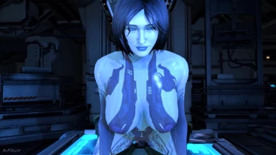 [AnKhajiit] Commission - Cortana Riding