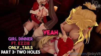 [JinkyVR] Both holes getting FILLED by @Ezzie & @Only_Tails