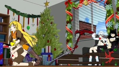 Yang butt-fucking her sister Ruby for X-Mas