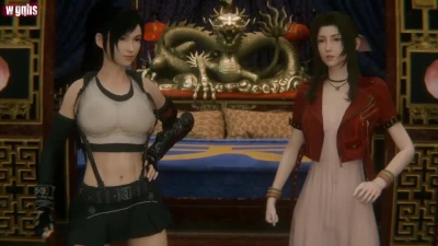 Tifa e Aerith vs Minotauros - PT BR
