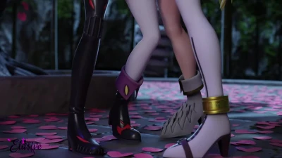 Ladydevimon & Angewomon Mutual Masturbation