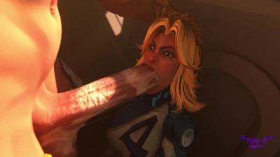 Invisible Woman blowjob