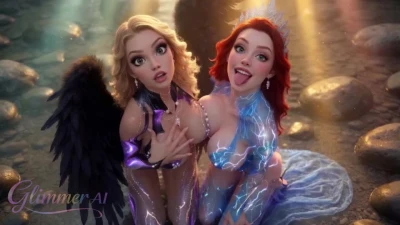 Erotic ASMR story. Echo & Siren The Dark Angel & The Water Godess ( Teaser )