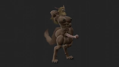 A buff wolf and his big fat horsecock.