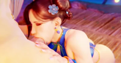 chun li Give Ryu oral sex in the cabin.