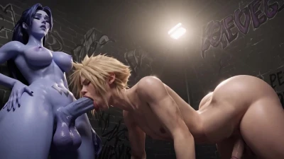 SuckSlut Futanari PMV - Tifa  Widow  Yor  Mirko - Excerpt