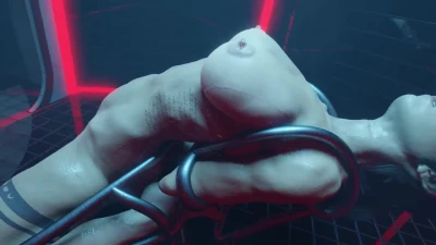 Stomach bulge close up
